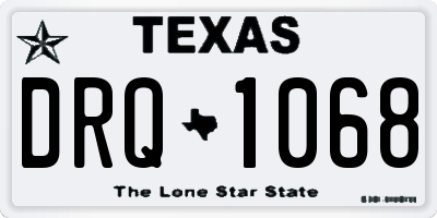 TX license plate DRQ1068