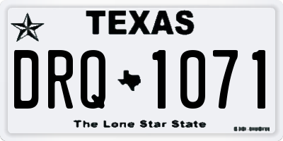 TX license plate DRQ1071
