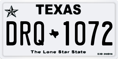TX license plate DRQ1072
