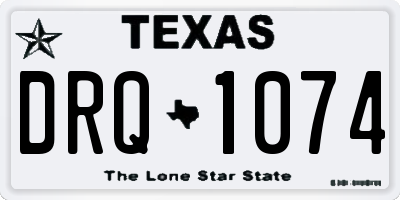 TX license plate DRQ1074