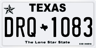 TX license plate DRQ1083