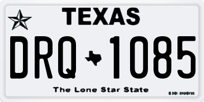 TX license plate DRQ1085