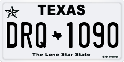 TX license plate DRQ1090