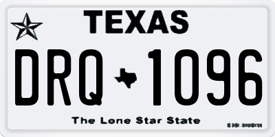TX license plate DRQ1096