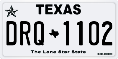 TX license plate DRQ1102