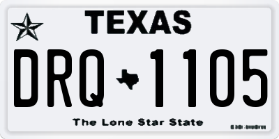 TX license plate DRQ1105