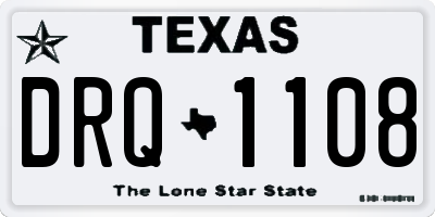 TX license plate DRQ1108