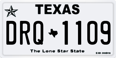 TX license plate DRQ1109