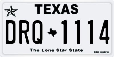 TX license plate DRQ1114