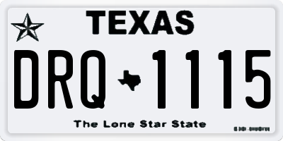 TX license plate DRQ1115