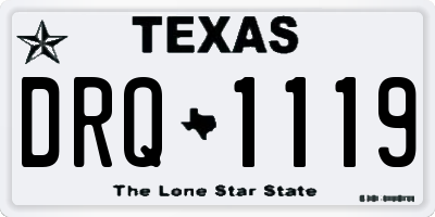 TX license plate DRQ1119