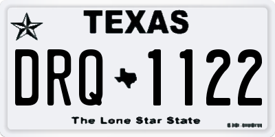 TX license plate DRQ1122