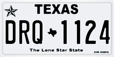TX license plate DRQ1124