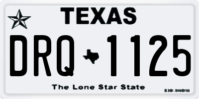 TX license plate DRQ1125