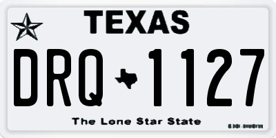 TX license plate DRQ1127