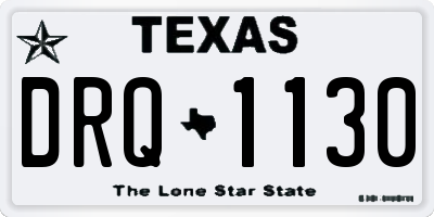 TX license plate DRQ1130