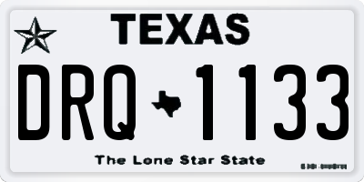 TX license plate DRQ1133