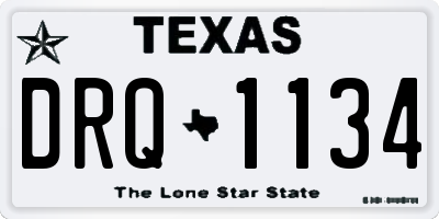 TX license plate DRQ1134