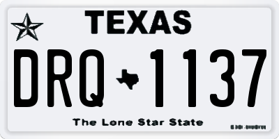 TX license plate DRQ1137