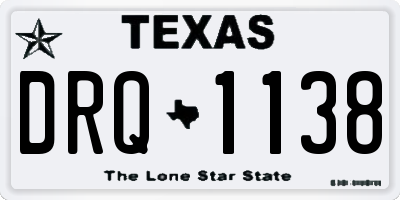 TX license plate DRQ1138
