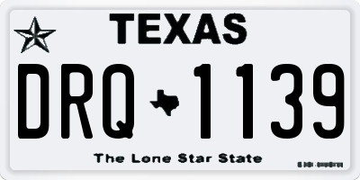 TX license plate DRQ1139