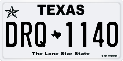 TX license plate DRQ1140