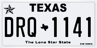 TX license plate DRQ1141