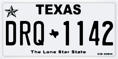 TX license plate DRQ1142