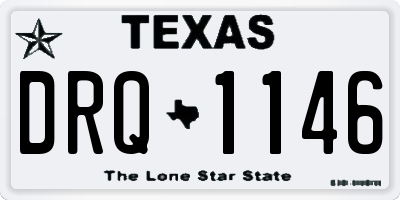 TX license plate DRQ1146