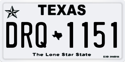 TX license plate DRQ1151