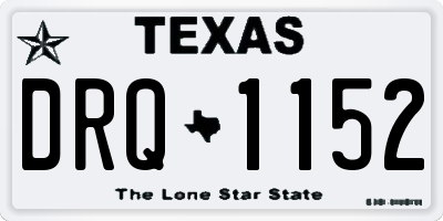 TX license plate DRQ1152