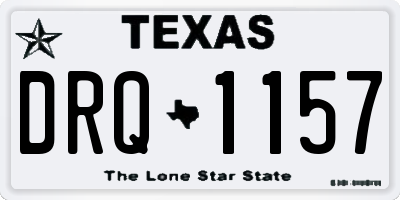 TX license plate DRQ1157