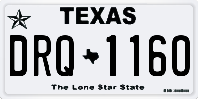 TX license plate DRQ1160