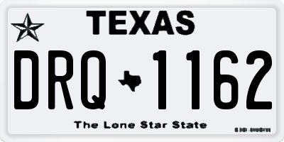 TX license plate DRQ1162