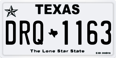 TX license plate DRQ1163