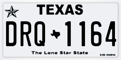 TX license plate DRQ1164