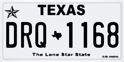 TX license plate DRQ1168