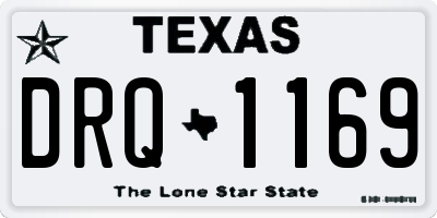 TX license plate DRQ1169