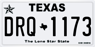 TX license plate DRQ1173
