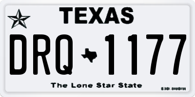 TX license plate DRQ1177