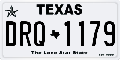 TX license plate DRQ1179