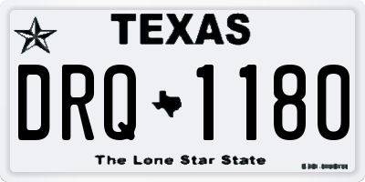 TX license plate DRQ1180