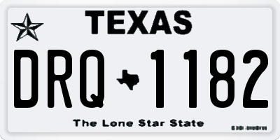 TX license plate DRQ1182