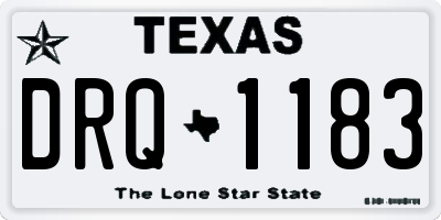 TX license plate DRQ1183