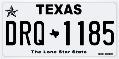 TX license plate DRQ1185