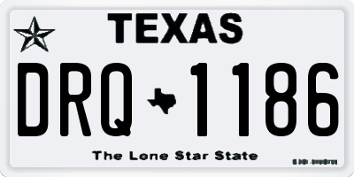 TX license plate DRQ1186