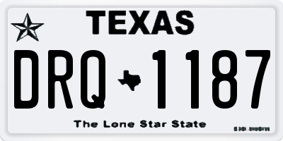 TX license plate DRQ1187