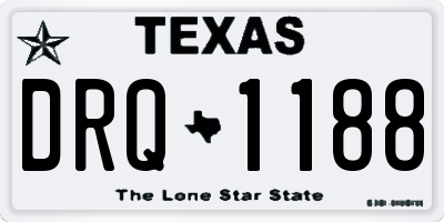 TX license plate DRQ1188