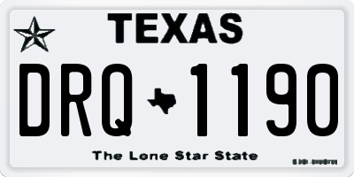 TX license plate DRQ1190