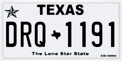 TX license plate DRQ1191